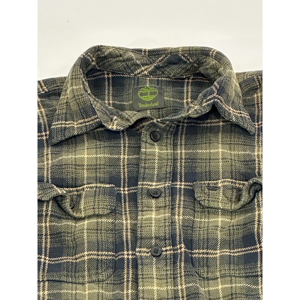 Timberland Vintage Women's Plaid Button Down‎ Long Sleeve Shirt Size Medium